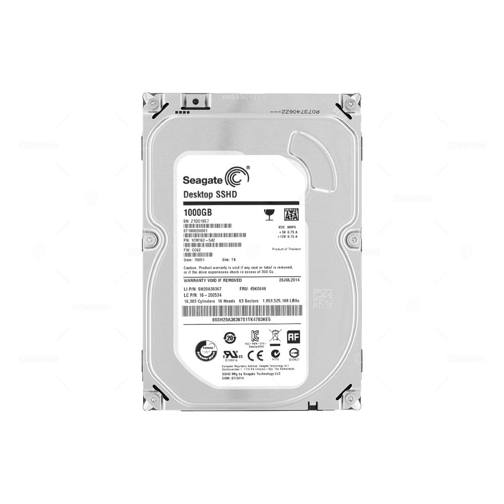 45K0648  LENOVO 1TB 7.2K 6G SATA 3.5 LFF HARD DRIVE FOR THINKSTATION